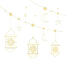 pendaison Ramadan lanterne pour islamique décoration vecteur