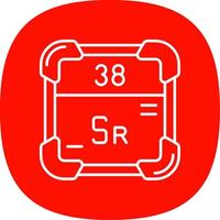 strontium ligne courbe icône vecteur