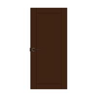 vecteur image de une en bois marron intérieur porte avec une gérer.