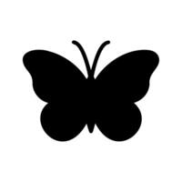 papillon silhouette isolé sur blanc Contexte. insecte. symbole de printemps et été. logo conception. vecteur