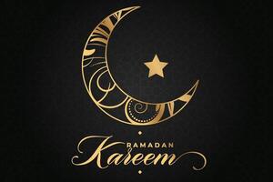 ramadan, eid al fitr, islamique calendrier Contexte salutation carte avec croissant lune décoration vecteur