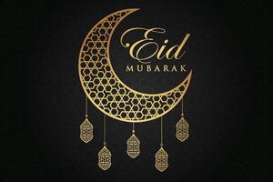ramadan, eid al fitr, islamique calendrier Contexte salutation carte avec croissant lune décoration vecteur