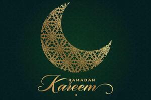 luxueux eid al fitr, ramadhan vacances décoration salutation carte vecteur