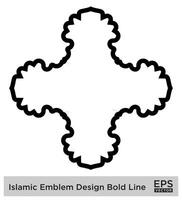 islamique déambuler conception audacieux ligne noir accident vasculaire cérébral silhouettes conception pictogramme symbole visuel illustration vecteur