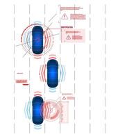 conduite suspension travail contrôle système sans pour autant chauffeur assistance. sûr conduite. vecteur futuriste voiture utilisateur interface hud ui hologramme de le voiture