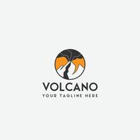 volcan Montagne logo vecteur