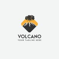 volcan Montagne logo vecteur