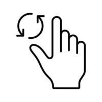 icône de la main. icône de contour vecteur