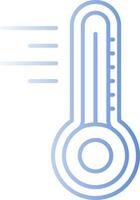 thermomètre pente ligne cercle icône vecteur