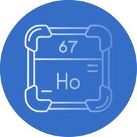 holmium pente ligne cercle icône vecteur