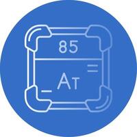 astatine pente ligne cercle icône vecteur