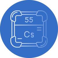 césium pente ligne cercle icône vecteur