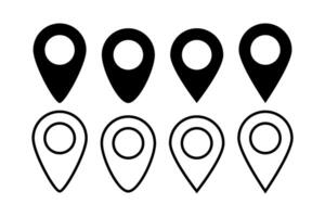 GPS Marqueurs pour précis emplacement suivi et la navigation. GPS, Marqueurs, emplacement, suivi, la navigation, coordonnées, cartographie, géolocalisation, Satellite. vecteur