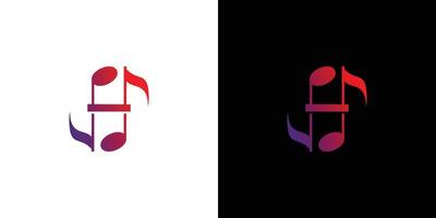 moderne et élégant h initiales la musique logo conception vecteur