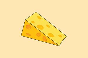 vecteur fromage dessin animé icône illustration.