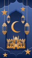 islamique verticale Contexte avec ornement vecteur