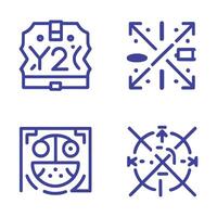 minimaliste vecteur y2k symboles ensemble pour logo modèles