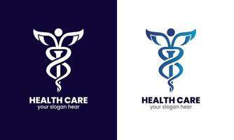 ai généré médical logo, santé se soucier service, cœur logo modèle vecteur icône.