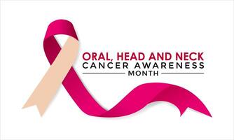 oral, tête et cou cancer conscience mois observé chaque année dans avril. salutation carte, bannière affiche, prospectus et Contexte conception. vecteur