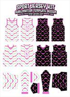 rose chevron pente Jersey vêtements des sports porter impression modèle vecteur