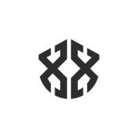 lettre xx monogramme logo modèle vecteur