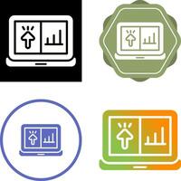 flux de clics une analyse vecteur icône