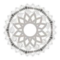 conception de vecteur en forme de fleur d'argent mandala