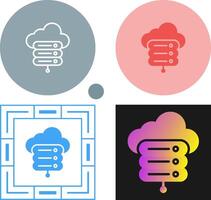 icône de vecteur de stockage en nuage