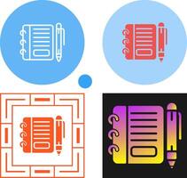 bloc-notes avec stylo vecteur icône