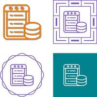 icône de vecteur de base de données