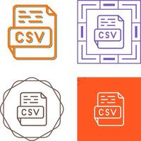 icône de vecteur csv