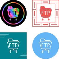 ftp serveur vecteur icône