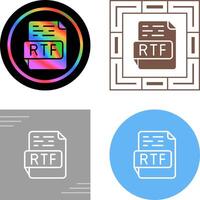 icône de vecteur rtf