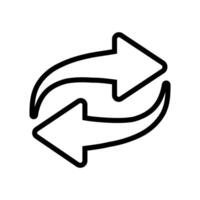 recharger icône vecteur. réinitialiser illustration signe. mise à jour symbole ou logo. vecteur