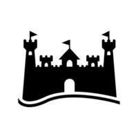 Château icône vecteur. forteresse illustration signe. bastion symbole. la tour logo. vecteur
