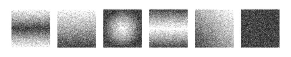 pente carrés de céréales. bruyant Les figures motifs avec Ton transitions. collection de isolé éléments sur une blanc Contexte. vecteur