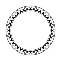 rond géométrique maori frontière Cadre conception. simple. noir et blanche. vecteur