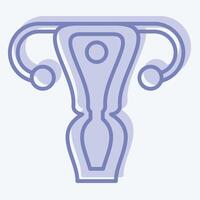 icône utérus. en relation à Humain organe symbole. deux Ton style. Facile conception modifiable. Facile illustration vecteur