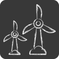 icône national moulin. en relation à écologie symbole. craie style. Facile conception modifiable. Facile illustration vecteur