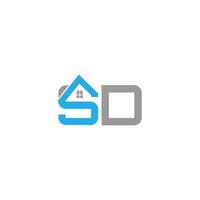 Dakota du Sud Créatif logo et icône conception vecteur