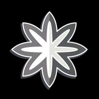 icône étoile anis. en relation à pimenter symbole. brillant style. Facile conception modifiable. Facile illustration vecteur