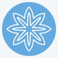icône étoile anis. en relation à pimenter symbole. bleu yeux style. Facile conception modifiable. Facile illustration vecteur