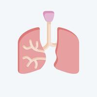 icône poumons. en relation à Humain organe symbole. plat style. Facile conception modifiable. Facile illustration vecteur