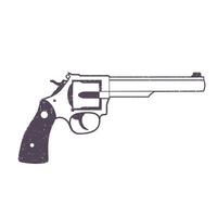 revolver, pistolet, cow-boys pistolet isolé sur blanc, vecteur illustration