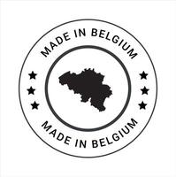 fabriqué dans Belgique vecteur logo. Belgique drapeau logo