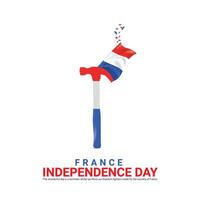 indépendance journée de France. indépendance journée Créatif conception pour social médias Publier vecteur