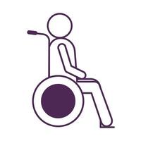 symbole d'accessibilité en fauteuil roulant vecteur