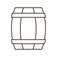 conception de vecteur d'icône de style de ligne de baril de bière