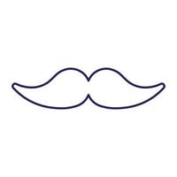 conception de vecteur d'icône de style de ligne de moustache