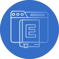 ebook pente ligne cercle icône vecteur